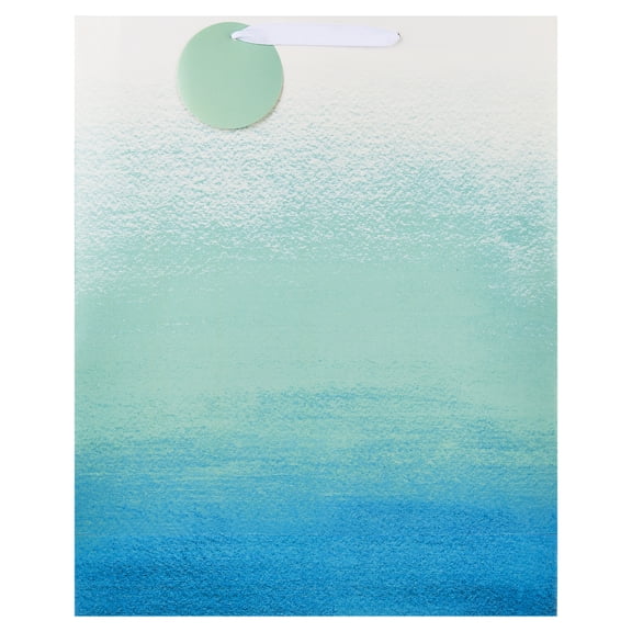 Jumbo Blue and White Ombre Paper Gift Bag, 14.5" x 5" x 18", by Way To Celebrate