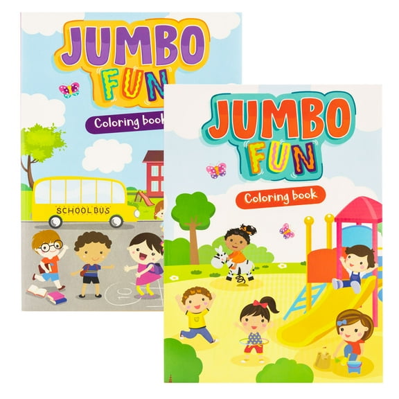 JUMBO Fun Coloring & Activity Book 2-Title, for Learning Drawing Coloring, 2-Pack