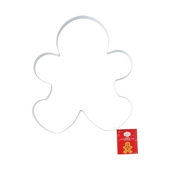 Christmas Jumbo Gingerbread Man Cutter, White, by Holiday Time