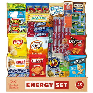  Snack Box Care Package (150) Variety Snacks Gift Box Bulk  Snacks -valentines day College Students, Military, Work or Home - Over 9  Pounds of Snacks! Snack Box Fathers gift basket