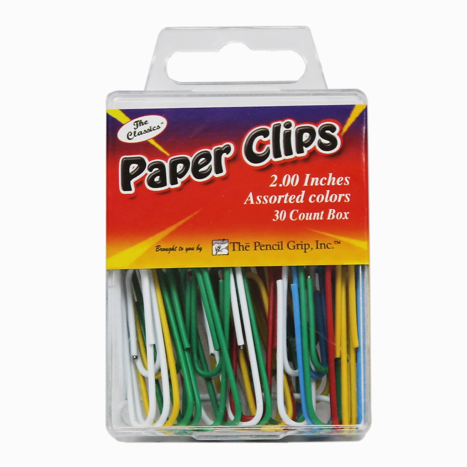 Jumbo Plastic Paper Clips - Retail Pack