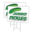thumbnail image 1 of JUMBO PICKLES 2 Pack Of 12" x 16" Yard Sign & Stake | Advertise Your Business | Stake Included Image On Both Sides | Made in The USA, 1 of 3
