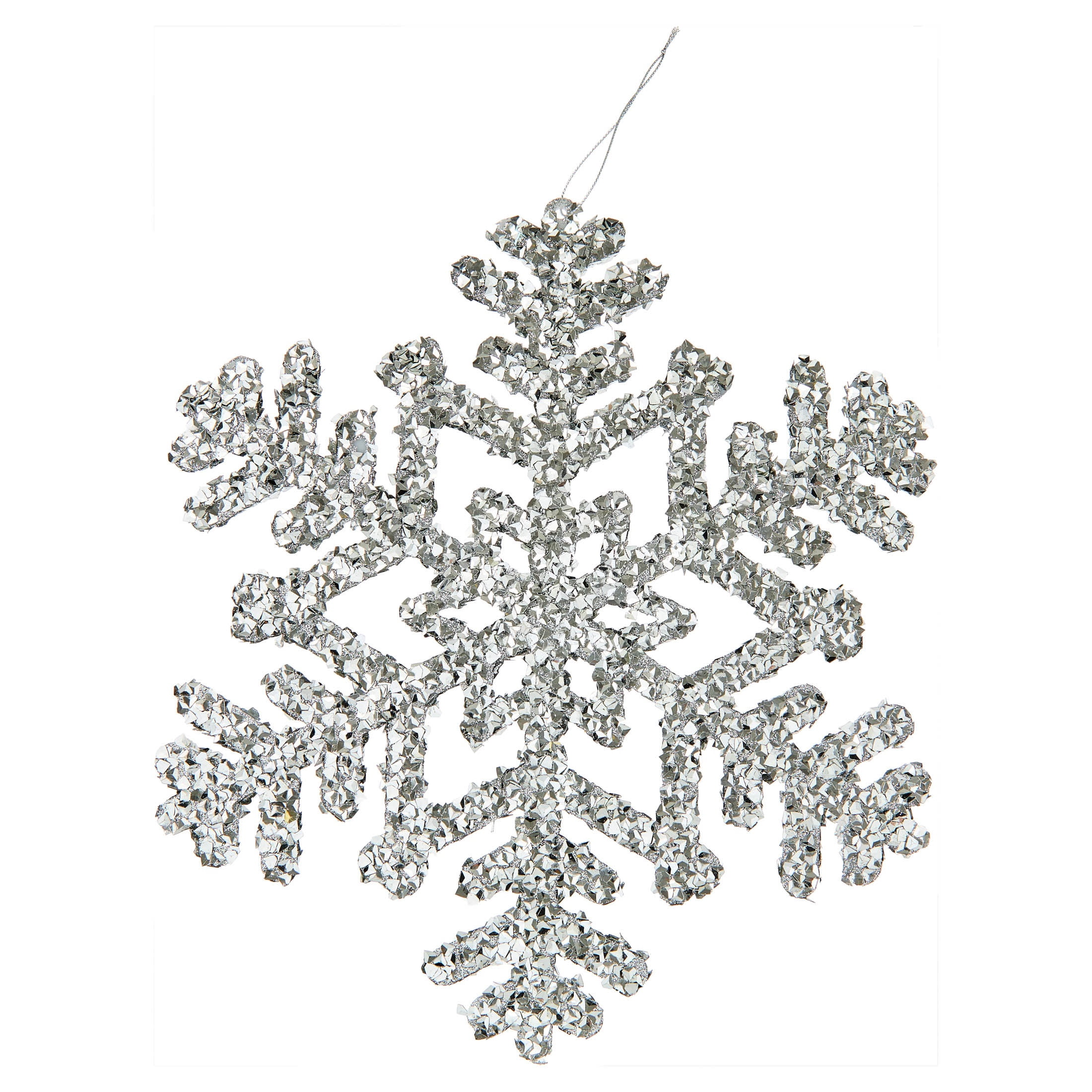 Silver Jumbo Snowflake Christmas Ornament, 14", by Holiday Time