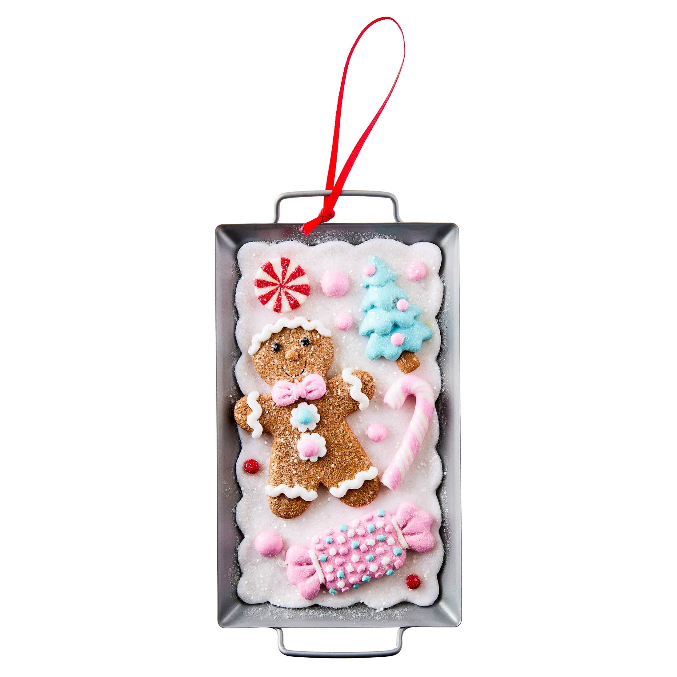 Multicolor Clay Dough Jumbo Gingerbread Baking Christmas Ornament, 7.3", by Holiday Time