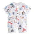 thumbnail image 1 of JUMESG Baby Boy Clothes Unisex Baby Funny Outfit Short Sleeve Bodysuits Romper 0 3 6 9 12 18 24 Months,Purple 9-12 Months, 1 of 5