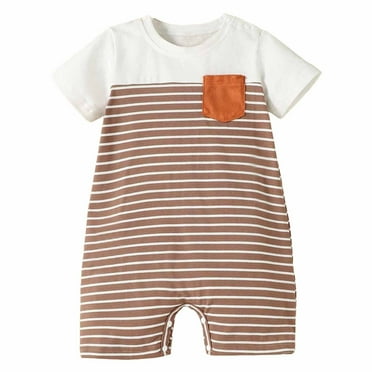 JUMESG Baby Clothes Baby Boy Girl Bubble Romper Oversize Plain Crewneck T-Shirt Bodysuit 0 3 6 9 12 18 24 Months,Khaki 0-3 Months