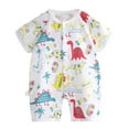 thumbnail image 1 of JUMESG Baby Clothes for Boys Unisex-Baby Rompers, Short Sleeve Romper for Boys & Girls 0 3 6 9 12 18 24 Months,Dark Purple 9-12 Months, 1 of 5