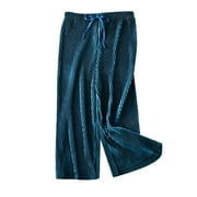 JUMESG Baby Pants Girl's Casual Smocked Paperbag High Waist Pocket Wide Leg Pants Long Trousers (Green,4-5 Years)