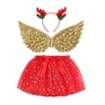 thumbnail image 1 of JUMESG Ballet Tutu for Girls Casual Mini Stretch Waist Flared Plain Pleated Skater Skirt (Red,M), 1 of 3