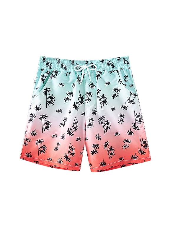 JUMESG Boys Toddler Swim Trunks Boys Swim Trunks with Boxer Brief Liner Compression Boy Bathing Suit Quick Dry Beach Swimsuit Toddler Swim Shorts (Pink,14)