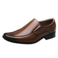 thumbnail image 1 of JUMESG Dress Shoes for Men Men's Uniform Dress Oxford Loafers Shoes Low-top Slip On Leather Formal,Brown 11, 1 of 9
