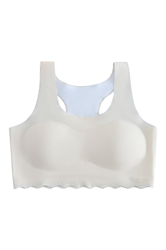 JUMESG Girls Bras Adjustable Straps Girls Training Bra Stretch Cami Bralette Bra for Girls Adjustable Straps (Beige,L)