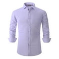 thumbnail image 1 of JUMESG Mens Dress Shirts Men's Dress Shirt Regular Fit Oxford Solid (Purple,XXL), 1 of 3