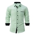 thumbnail image 1 of JUMESG Mens Dress Shirts Mens Dress Shirts Regular Fit Long Sleeve Stretch Business Dress Shirts for Men (Green,XXXL), 1 of 2