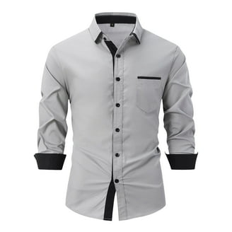 Steven Land Men's Basic 100% Cotton Dress Shirt | White 18 1