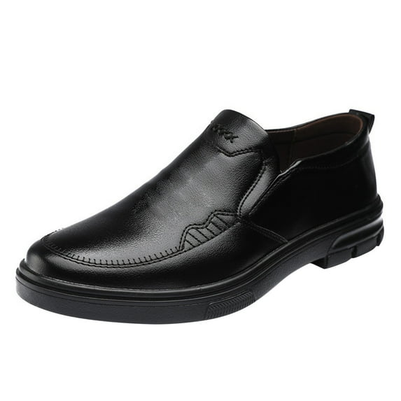 JUMESG Mens Shoes Dress Men Fashion Comfort Classic Slip On Loafers Oxford Dress Shoes,Black 10