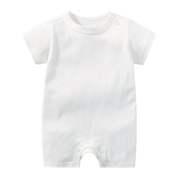 JUMESG Boy Clothes Baby Bodysuits Soft Short Sleeve Comfy One-Piece Gift 0 3 6 9 12 18 24 Months,White 9-12 Months