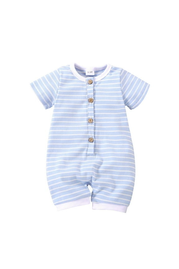 JUMESG Romper Boys Baby Boys'Short Sleeve Bodysuit Gift for Baby Girl or Boy Baby Clothes 0 3 6 9 12 18 24 Months,Light Blue 9-12 Months
