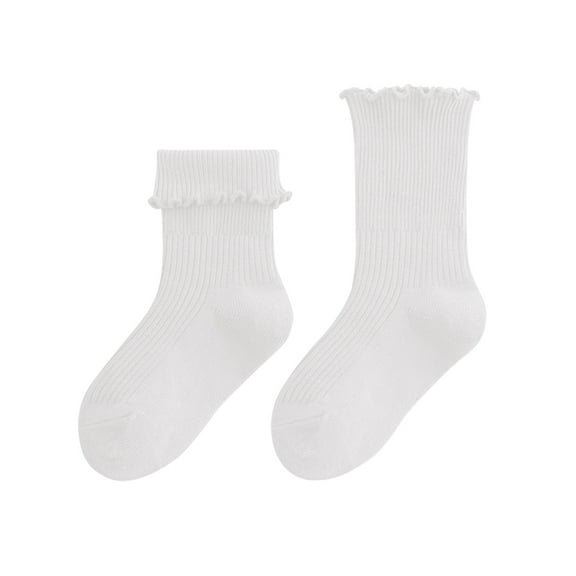 JUMESG Socks Girls Toddler Socks Girls Ankle Socks Cute Non Slip Short Socks (White,3-5 years)