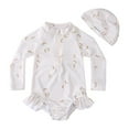thumbnail image 1 of JUMESG Swimsuit for Teens Girls One Piece Long Sleeve Girls'Long-Sleeve UPF 50+ Swimsuit for Baby, Toddler, & Little Girls (Beige,2-3 Years), 1 of 6