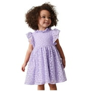 JUMESG Tea Party Dresses for Girls Toddler Baby Girls Dress Summer Ruffle Sleeve Halter Casual Kids Beach Sundress (Light Purple,2-3 Years)