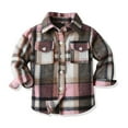 thumbnail image 1 of JUMESG Toddler Baby Boy Girl Flannel Plaid Shirt Jacket Kids Baby Autumn Winter Plaid Cotton Long Sleeve Cardigan Jacket Clothes (Dark Gray,6-12 Months), 1 of 6