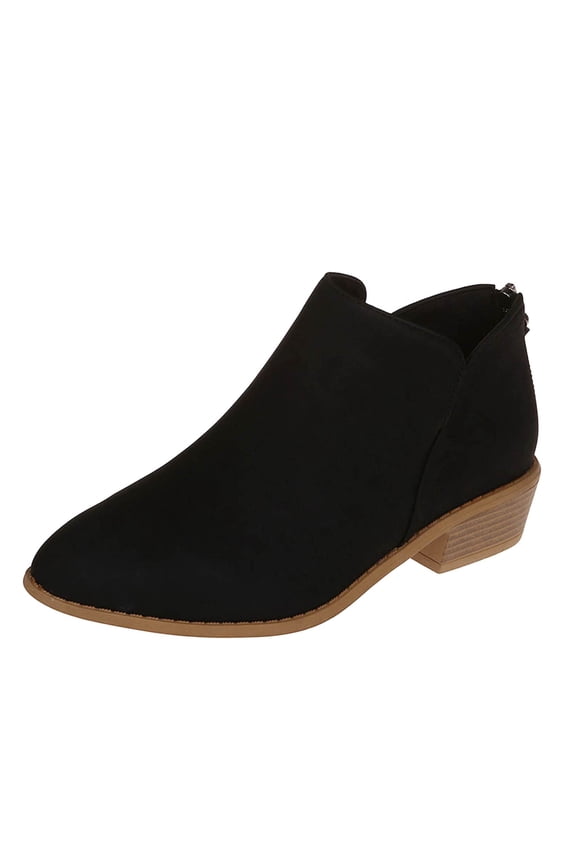 JUMESG Winter Boots for Women Women's Core Ankle Boots,Black 7.5