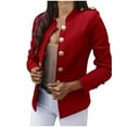 thumbnail image 1 of JUMESG Womens Blazer Women's Casual Band Jacket, Fall Fashion (Red,L), 1 of 5