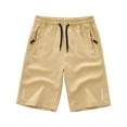 thumbnail image 1 of JUMESG Youth Boys Shorts Quick Dry Lightweight Pull-On Hiking Shorts for Sports Outdoor with Zipper Pockets 3T 4T 5T 6T 7T-10 Years (Khaki,3-4 Years）, 1 of 9