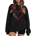 thumbnail image 1 of JUMESG Zippered Sweatshirt for Women Sweatshirts for Women Crewneck Long Sleeve Shirts Tunic Tops for Leggings Fall Fashion (Hot Pink,XL), 1 of 3
