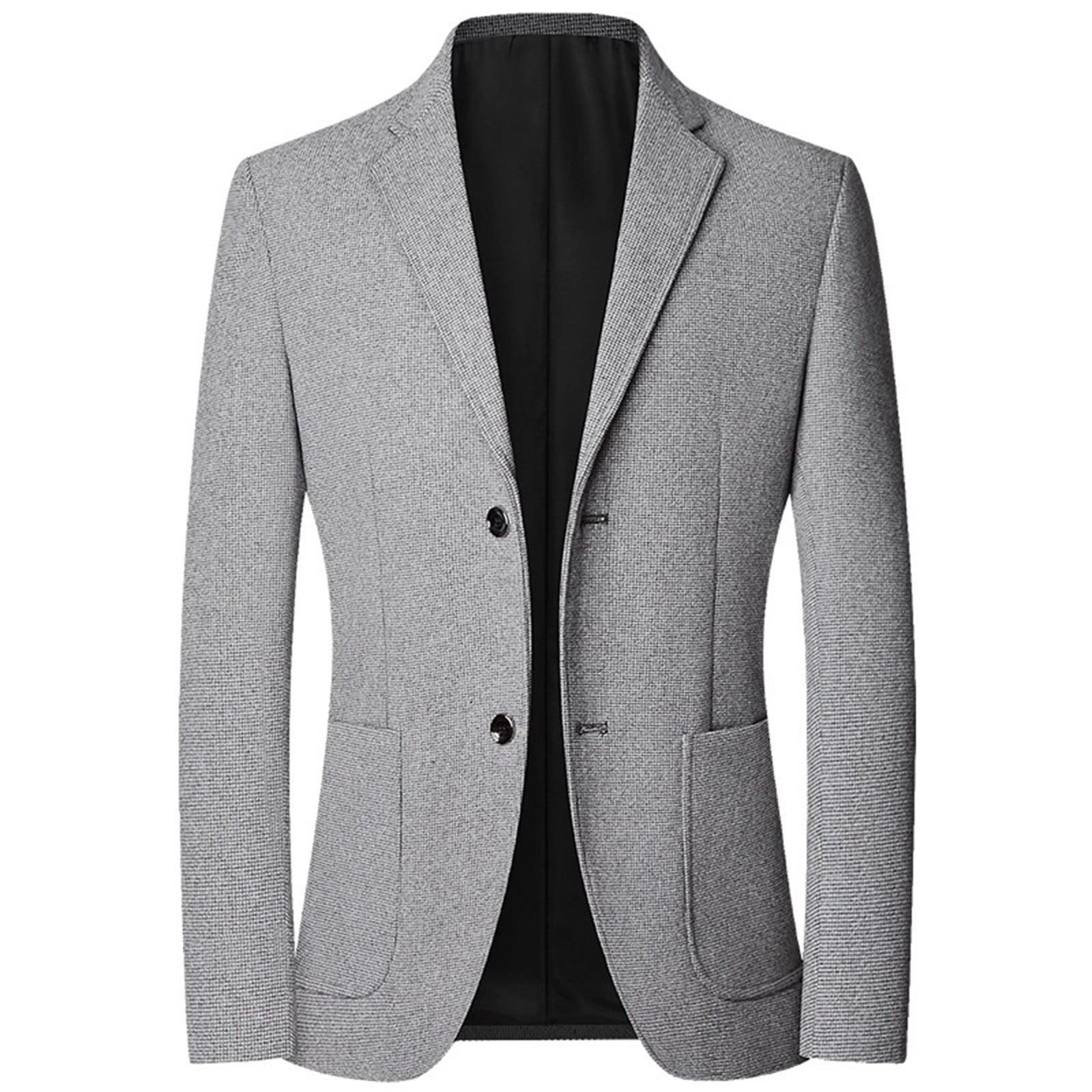 JUMESGU Casual Blazer for Men Mens Suit Jacket Slim Fit Blazer Dinner Party Prom Wedding Grey 180 Walmart