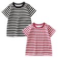 thumbnail image 1 of JUMESGU Girls' Puff Short Sleeve T Shirts Girls Shirts Short Sleeve for Girls Soft Cotton Tees Kids Tshirts Clothes Summer Tops T-Shirt (Black & Wine,12-18 Months), 1 of 6