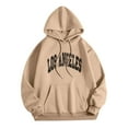 thumbnail image 1 of JUMESGU Hoodies Men Oversized Mens Casual Cotton Hooded Collar Drawstring Hoodies Pullover Sweatshirts Casual Long Sleeve Shirts (Khaki,M), 1 of 3