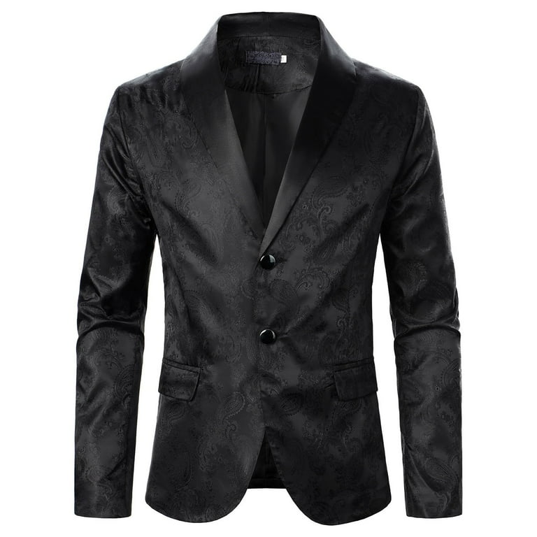 JUMESGU Jacket Men Casual Blazer Mens Casual Slim Fit Lightweight Blazers Business Suit Jackets Black XXL Walmart