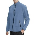 thumbnail image 1 of JUMESGU Men Jacket Lightweight Men's Lightweight Casual Jackets Bomber Coat with Zipper (Light Blue,XXXXL), 1 of 4