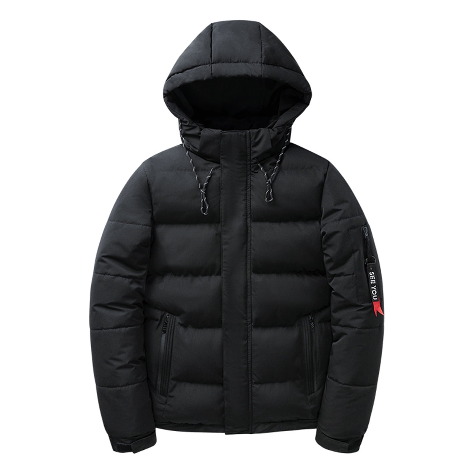 Down Jacket Men JUMESGU Men's Down Puffer Jacket With Hood