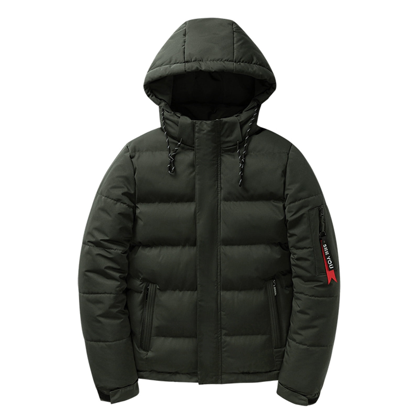 Down Jacket Men JUMESGU Men's Down Puffer Jacket With Hood