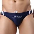 thumbnail image 1 of JUMESGU Men's Sexy Low Rise Swim Briefs Hot Body Bikini Swimsuit Swimwear (Navy,S), 1 of 4
