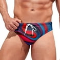 thumbnail image 1 of JUMESGU Mens Bikini Swimwear Sexy Swimsuit Design Swim Briefs with Drawstring Low Waist Bathing Suit (Red,XXL), 1 of 5