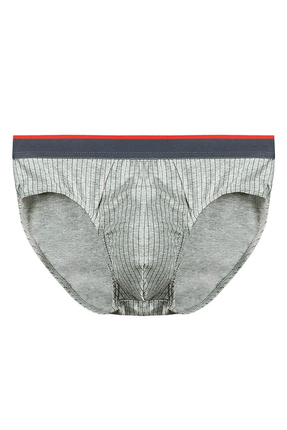 Mens Briefs Underwear Mens Classics Briefs Full Rise Underwear Briefs (Grey,L)