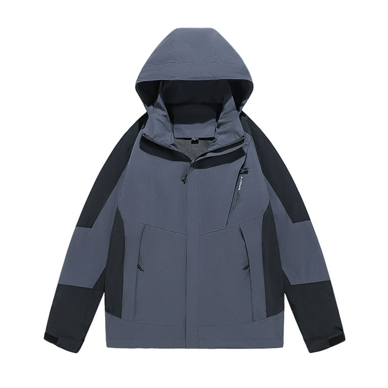 JUMESGU Mens Jackets Big and Tall Lightweight Men s Jacket Casual Spring Fall Windbreaker Bomber Zip Up Coat Grey L