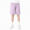 thumbnail image 1 of JUMEYU Baby Boby Knit Shorts Toddler Boys Basketball Shorts Kids Mesh Shorts Active Soccer Shorts with Elastic Waist Shorts 4t 5t (Purple,4-5 Years), 1 of 6