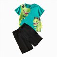 thumbnail image 1 of JUMEYU Baby Boy Clothes Newborn Boy's 2 Piece Set Casual Shirts Short Sleeve Beach Shorts Summer Outfits for Kids 4T 5T (Black,4-5 Years), 1 of 1