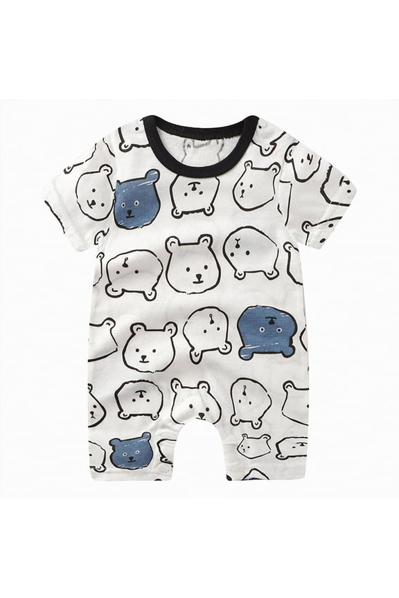 Baby Boy Clothes Newborn Romper Funny Baby Clothes Boy Cute Baby Funny Newborn for Baby Bodysuit Babies Romper Infant 0 3 6 9 12 18 24 Months (Blue,12-18 Months)