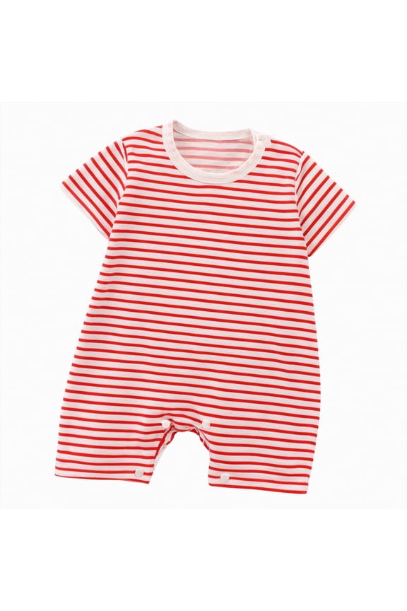 Baby Boy Clothes Newborn Romper Newborn Baby Boy Girl Outfit Romper Jumpsuit One Piece Outfit Infant Summer Clothes 0 3 6 9 12 18 24 Months (Red,6-12 Months)