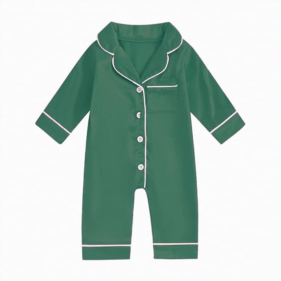 JUMEYU Baby Boys' Rompers Newborn Baby Girl Boy Outfit Long Sleeve Print Jumpsuit with Zipper Fall Outfit 0 3 6 9 12 18 24 Months (Green,18-24 Months)