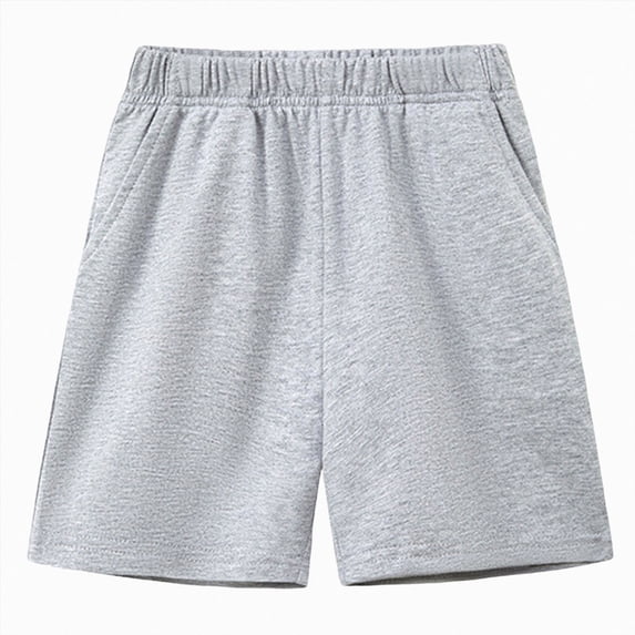 JUMEYU Baby Boys Shorts Cargo Baby Boys Girls Athletic Shorts Cotton Solid Color with Drawstring 4T 5T (Grey,4-5 Years)