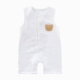 thumbnail image 1 of JUMEYU Baby Clothes Unisex Newborn Unisex-Baby Rompers, Ultimate Short Sleeve Romper for Boys & Girls 0 3 6 9 12 18 24 Months (White,3-6 Months), 1 of 5