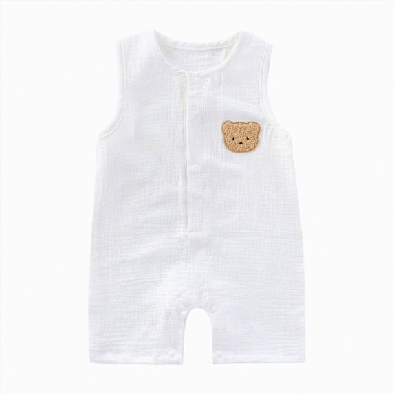 JUMEYU Baby Clothes Unisex Newborn Unisex-Baby Rompers, Ultimate Short Sleeve Romper for Boys & Girls 0 3 6 9 12 18 24 Months (White,3-6 Months)
