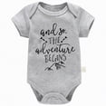 thumbnail image 1 of JUMEYU Baby Girl Bodysuit Baby Girls' Short-Sleeve Bodysuit Funny Jumpsuit Outfit for Infant Toddlers 0 3 6 9 12 18 24 Months (Grey,6-9 Months), 1 of 6